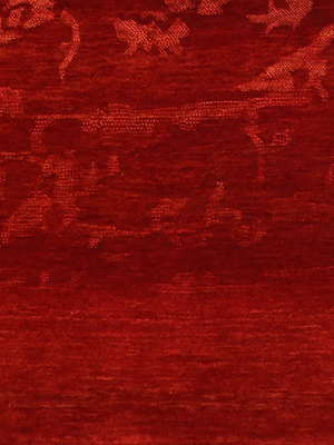 Mohair Hand-knotted Wool & Silk Persian Rug - Rust