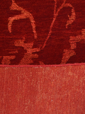 Mohair Hand-knotted Wool & Silk Persian Rug - Rust