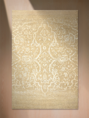 Jean Hand-knotted Wool & Silk Persian Rug - Beige