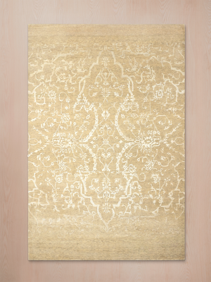 Jean Hand-knotted Wool & Silk Persian Rug - Beige