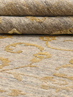Erbe Hand-knotted Wool & Silk Persian Rug - Beige