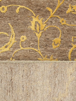 Zuri Hand-knotted Wool & Silk Persian Rug - Ochre