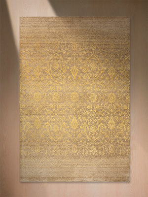 Manifest Hand-knotted Wool & Silk Persian Rug - Beige