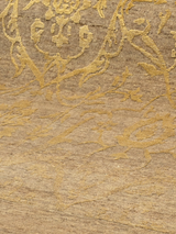 Manifest handgeknüpfter Teppich aus Wolle und Seide