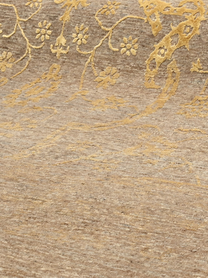 Aprezo Hand-knotted Wool & Silk Persian Rug - Beige