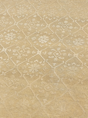 Acar Hand-knotted Wool & Silk Persian Rug - Beige