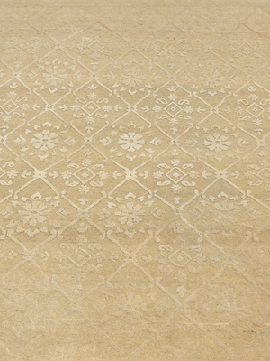 Acar Hand-knotted Wool & Silk Persian Rug - Beige