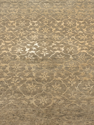 Mode Hand-knotted Wool & Silk Persian Rug - Grey