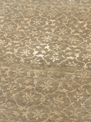 Mode Hand-knotted Wool & Silk Persian Rug - Grey
