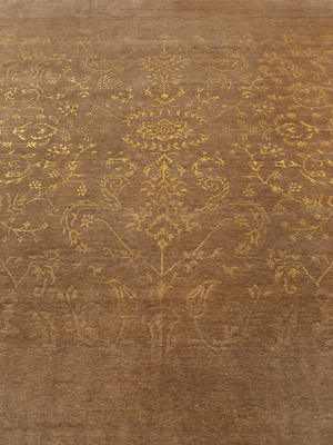 Unnati Hand-knotted Wool & Silk Persian Rug - Beige