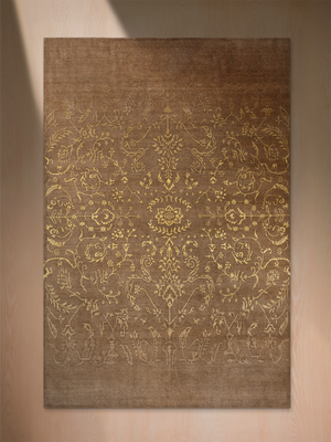 Unnati Hand-knotted Wool & Silk Persian Rug - Beige