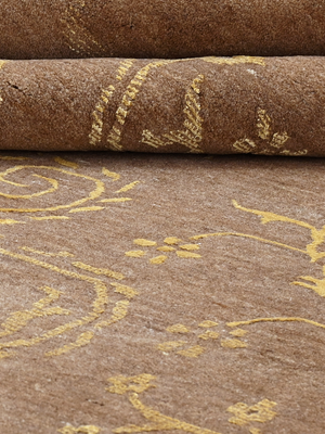 Unnati Hand-knotted Wool & Silk Persian Rug - Beige
