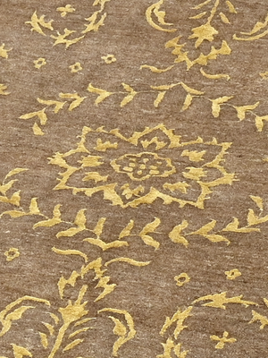 Unnati Hand-knotted Wool & Silk Persian Rug - Beige