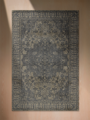 April Hand-tufted Wool Persian Rug - Blue
