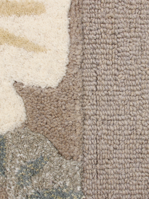 Egle Hand-tufted Wool Floral Rug - Rust
