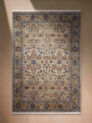 Ivaylo Hand-knotted Wool Persian Rug - Cream