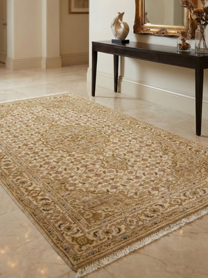 Katrina Hand-knotted Wool Persian Rug - Beige