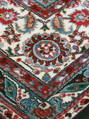 Rhianne Hand-knotted Wool Persian Rug - Blue