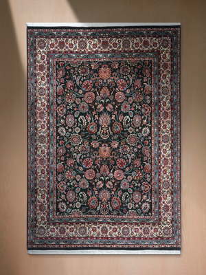 Rhianne Hand-knotted Wool Persian Rug - Blue