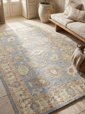 Nahid Hand-tufted Wool Persian Rug - Blue