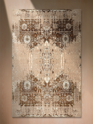 Becca Hand-knotted Bamboo Silk & Wool Persian Rug - Brown