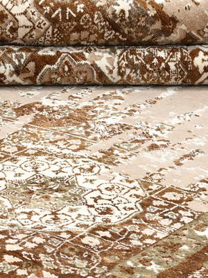 Becca Hand-knotted Bamboo Silk & Wool Persian Rug - Brown