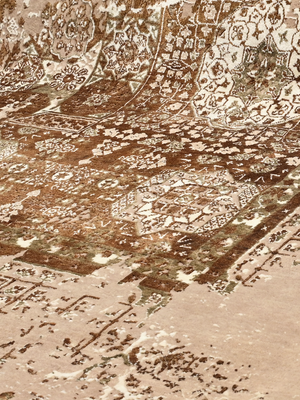 Becca Hand-knotted Bamboo Silk & Wool Persian Rug - Brown