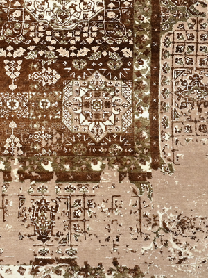 Becca Hand-knotted Bamboo Silk & Wool Persian Rug - Brown