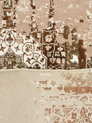 Becca Hand-knotted Bamboo Silk & Wool Persian Rug - Brown