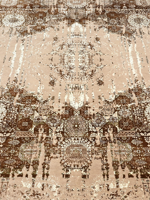 Becca Hand-knotted Bamboo Silk & Wool Persian Rug - Brown