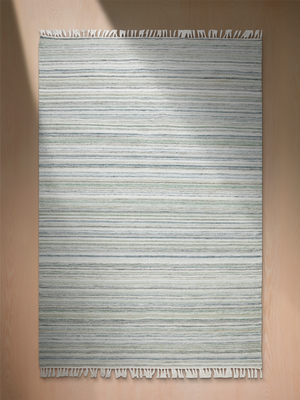 Janet Hand-woven Indoor-Outdoor Striped Rug - Green