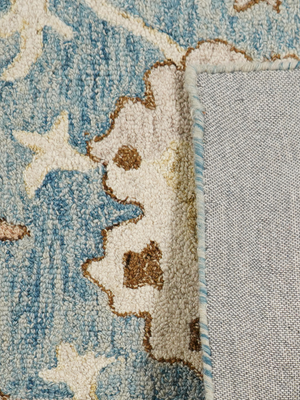 Tahmina Hand-tufted Wool Persian Rug - Blue