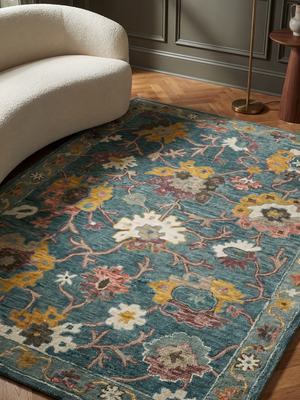 Montana Hand-tufted Wool Persian Rug - Blue