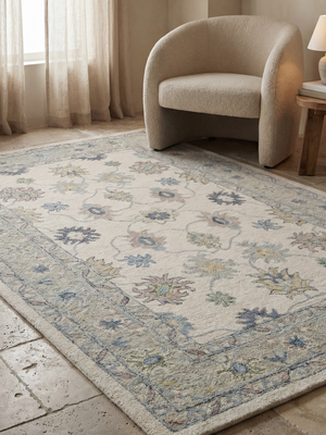 Dilay Hand-tufted Wool Persian Rug - Ivory
