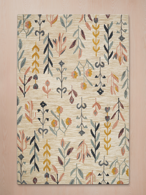 Pamela Hand-tufted Wool Floral Rug - Beige