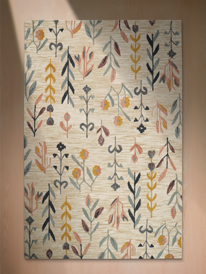 Pamela Hand-tufted Wool Floral Rug - Beige