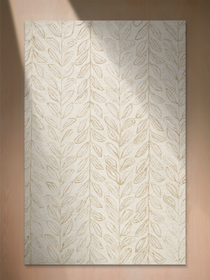 Yoan Hand-tufted Wool Floral Rug - Beige